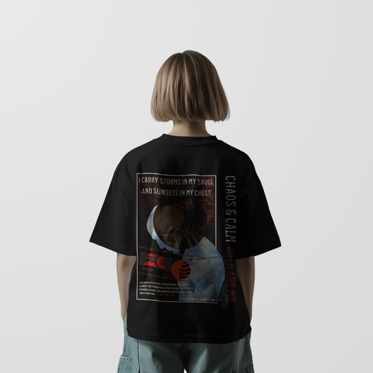 Chaos and Calm - Both are Me | Unisex Oversized T-Shirt