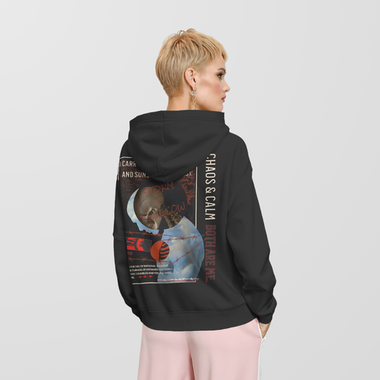 Chaos and Calm - Both are Me | Unisex Oversized Hoodie